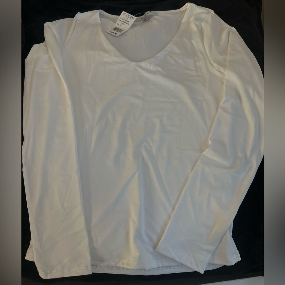 white long sleeve size medium.